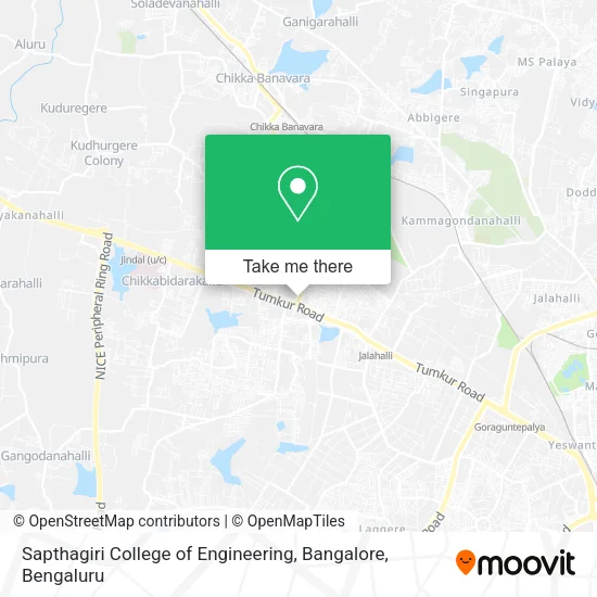 Sapthagiri College of Engineering, Bangalore map