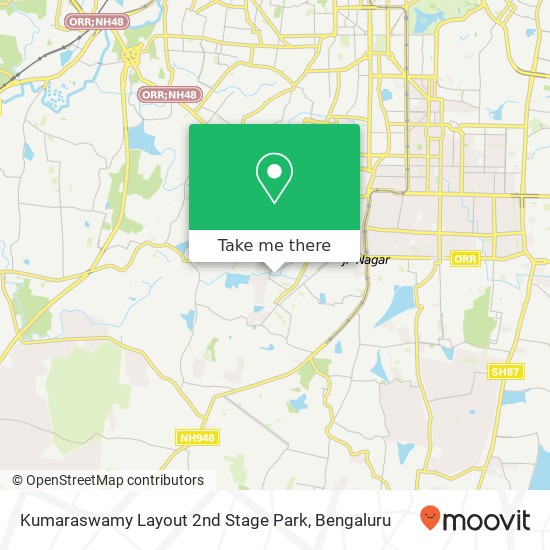 Kumaraswamy Layout 2nd Stage Park map