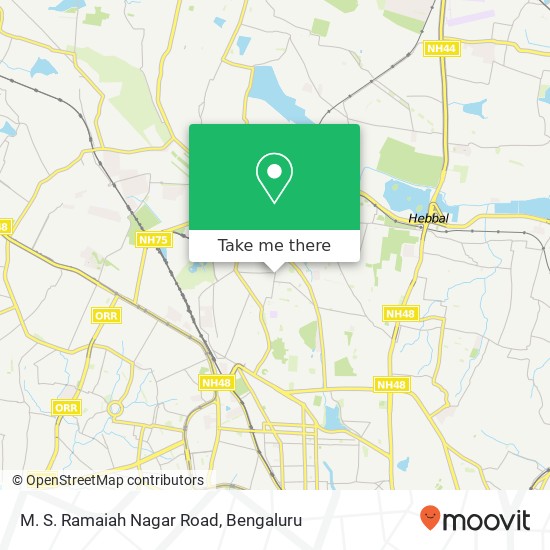 M. S. Ramaiah Nagar Road map