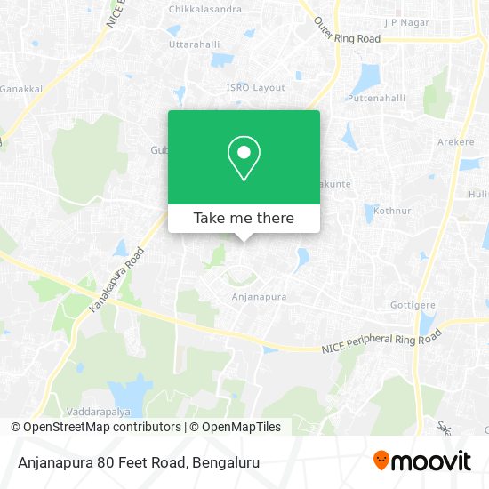 Anjanapura 80 Feet Road map