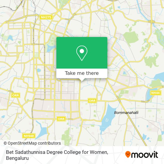 Bet Sadathunnisa Degree College for Women map