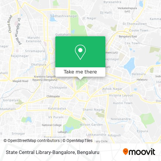 State Central Library-Bangalore map
