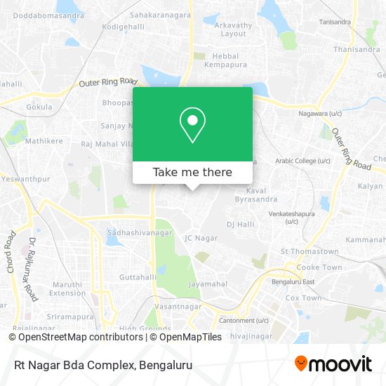 Rt Nagar Bda Complex map
