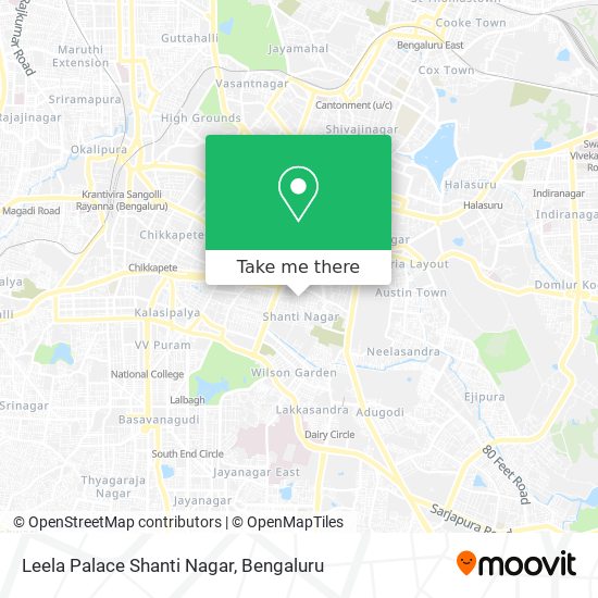 Leela Palace Shanti Nagar map