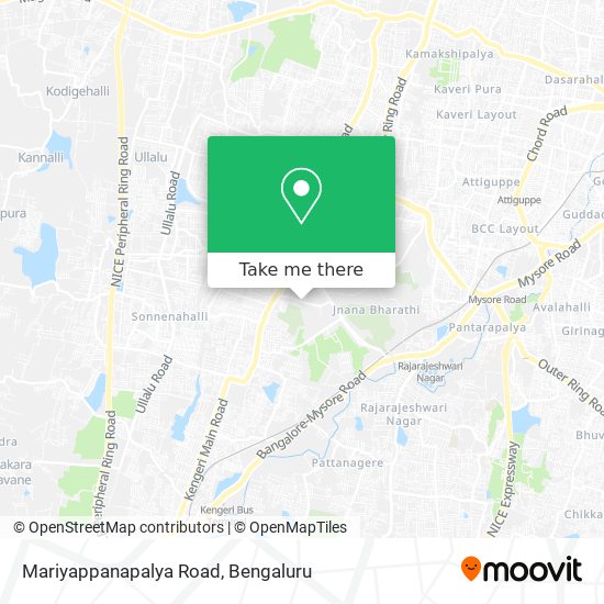 Mariyappanapalya Road map