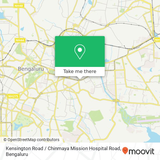 Kensington Road / Chinmaya Mission Hospital Road map