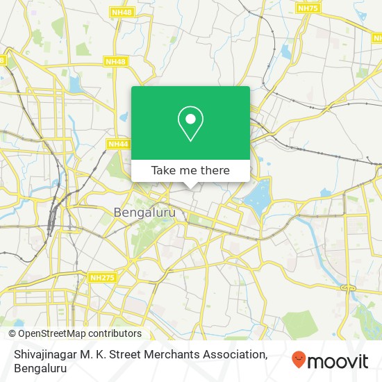 Shivajinagar M. K. Street Merchants Association map