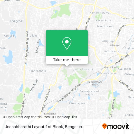 Jnanabharathi Layout-1st Block map