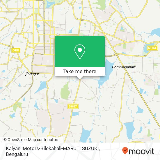 Kalyani Motors-Bilekahali-MARUTI SUZUKI map