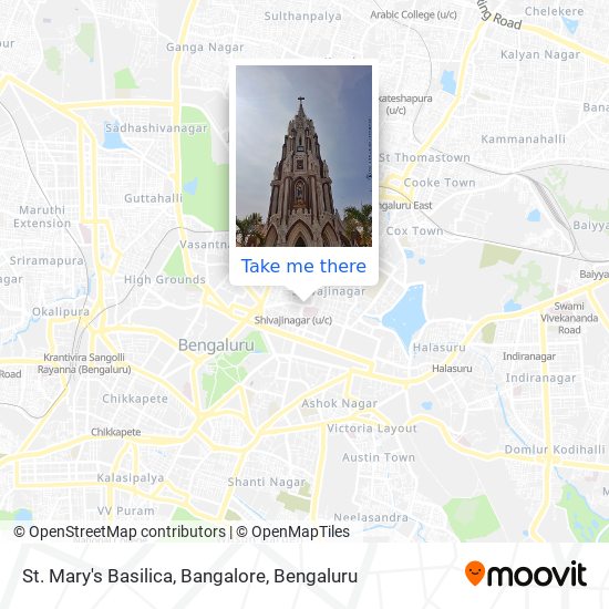 St. Mary's Basilica, Bangalore map