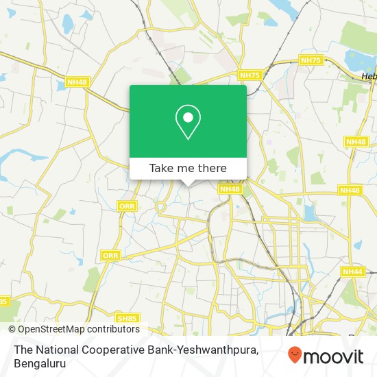 The National Cooperative Bank-Yeshwanthpura map