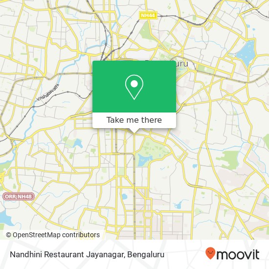 Nandhini Restaurant Jayanagar map
