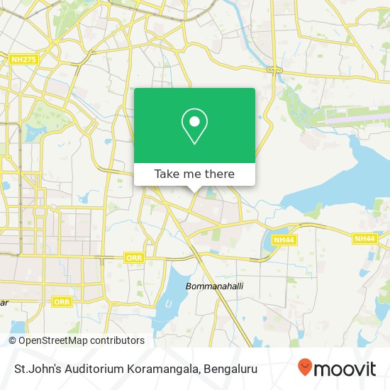 St.John's Auditorium Koramangala map