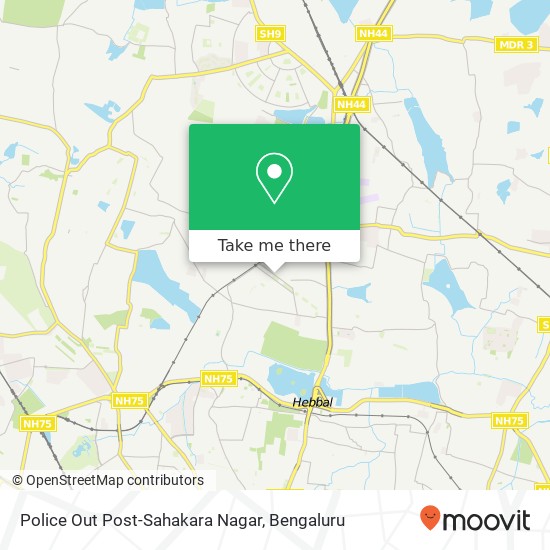 Police Out Post-Sahakara Nagar map