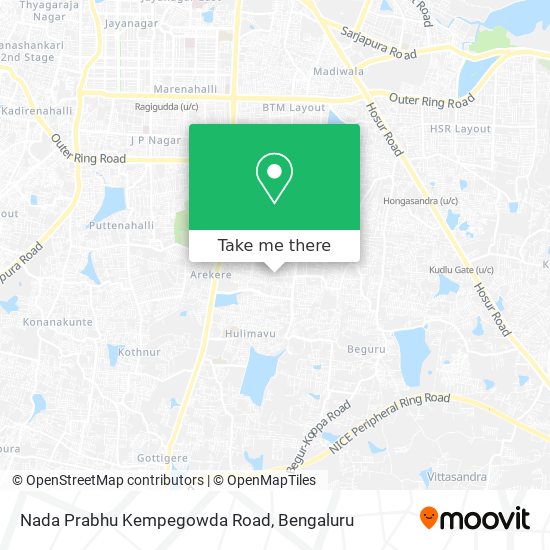 Nada Prabhu Kempegowda Road map