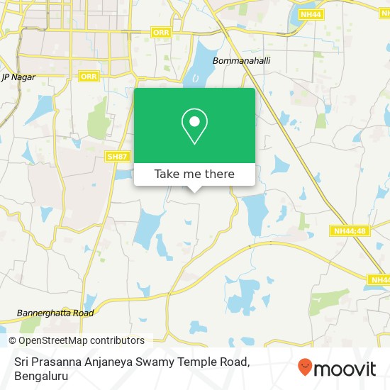 Sri Prasanna Anjaneya Swamy Temple Road map