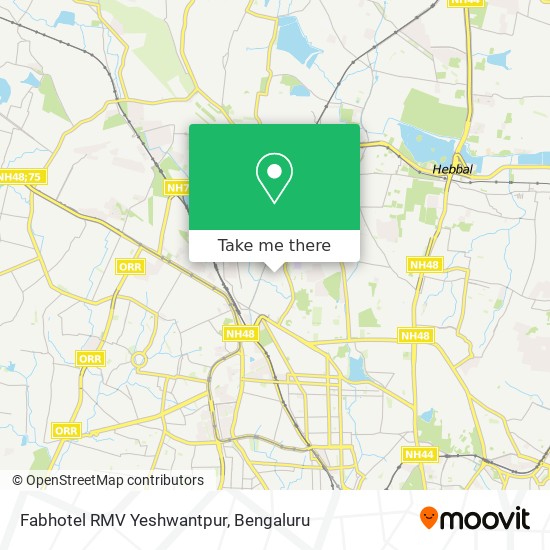 Fabhotel RMV Yeshwantpur map