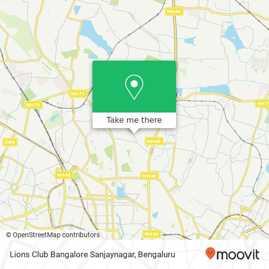 Lions Club Bangalore Sanjaynagar map