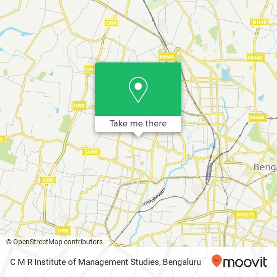 C M R Institute of Management Studies map