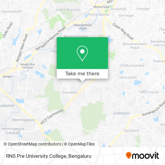 RNS Pre University College map