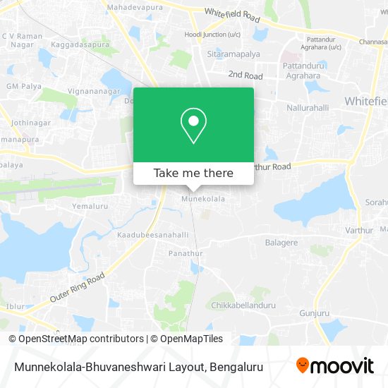 Munnekolala-Bhuvaneshwari Layout map