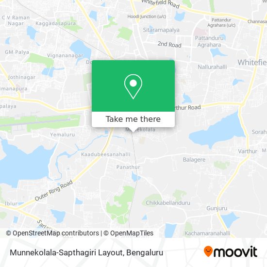 Munnekolala-Sapthagiri Layout map
