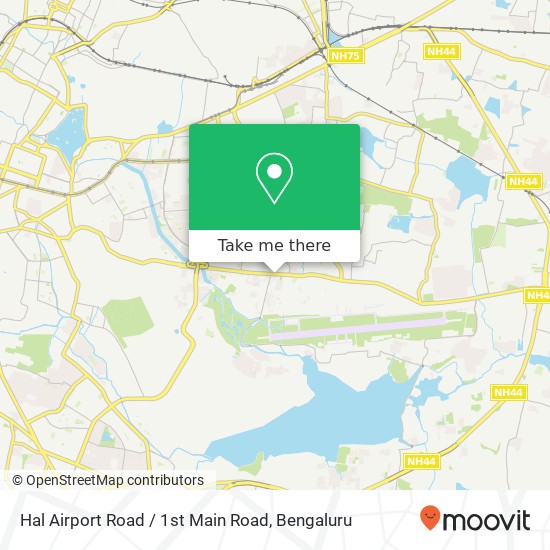 Hal Airport Road / 1st Main Road map