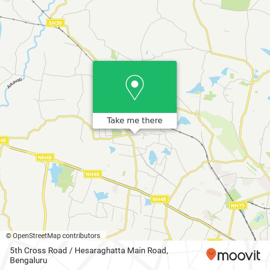 5th Cross Road / Hesaraghatta Main Road map