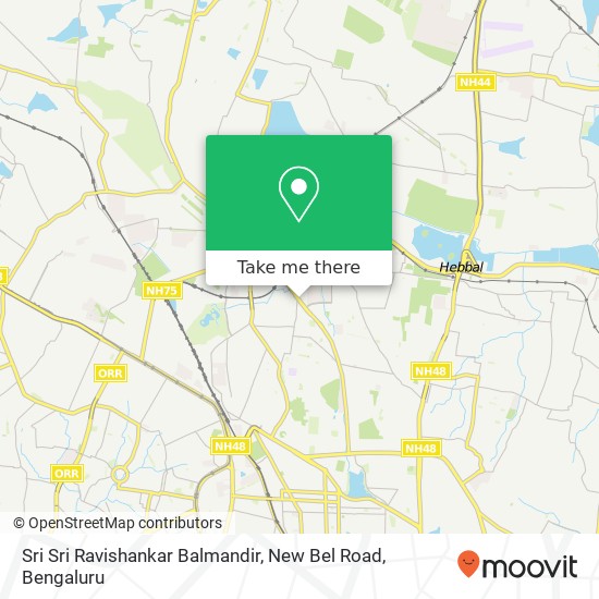 Sri Sri Ravishankar Balmandir, New Bel Road map