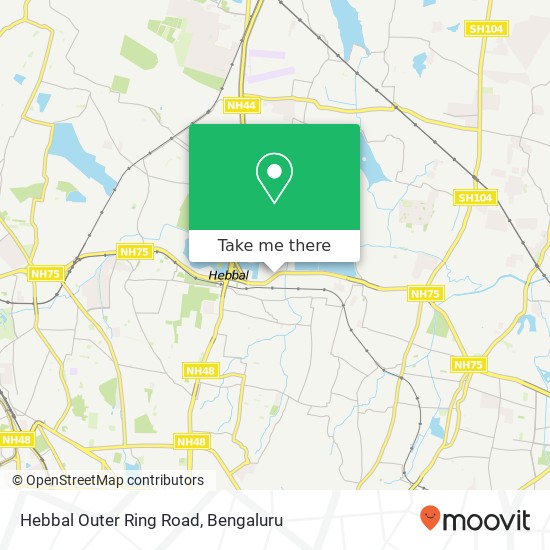 Hebbal Outer Ring Road map