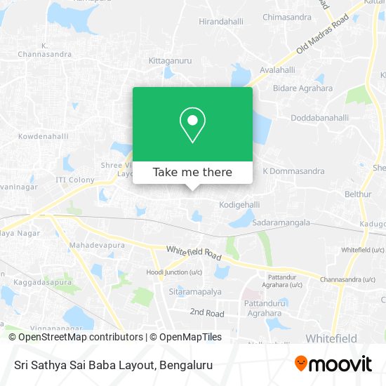Sri Sathya Sai Baba Layout map