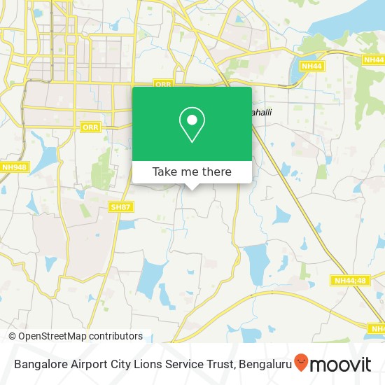 Bangalore Airport City Lions Service Trust map