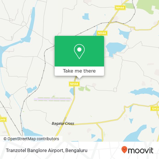 Tranzotel Banglore Airport map