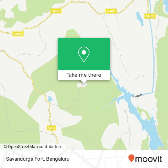 Savandurga Fort map