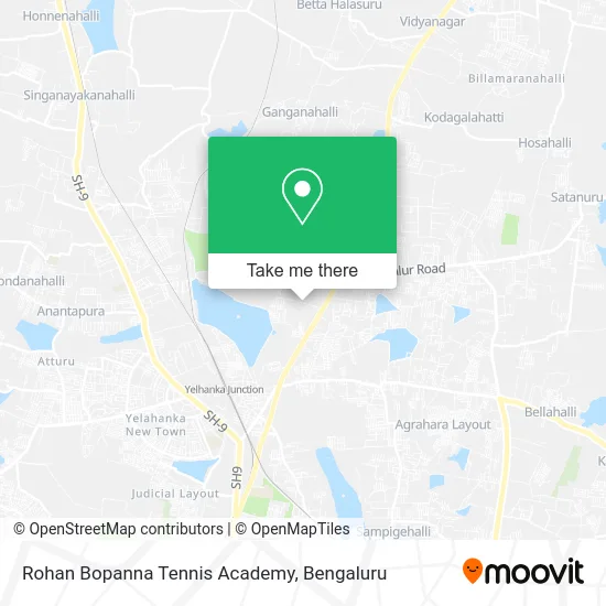 Rohan Bopanna Tennis Academy map