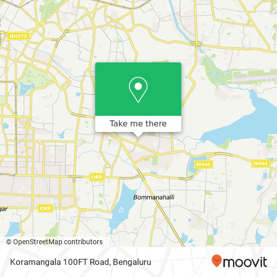 Koramangala 100FT Road map