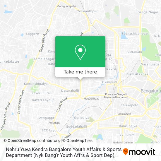 Nehru Yuva Kendra Bangalore Youth Affairs & Sports Department (Nyk Bang'r Youth Affrs & Sport Dep) map