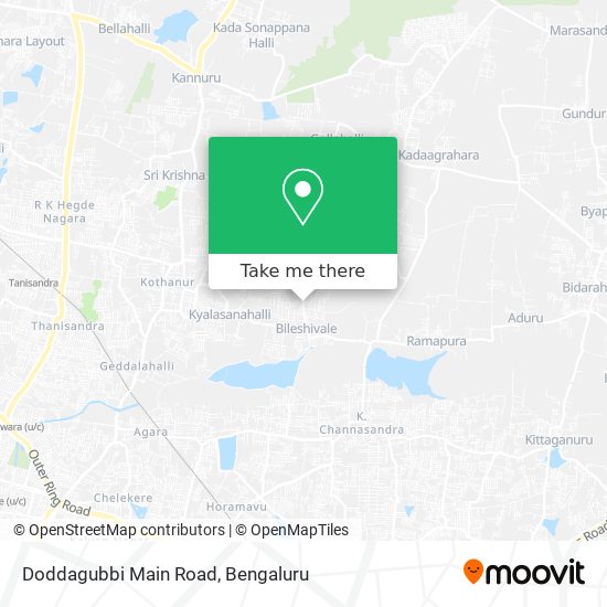Doddagubbi Main Road map