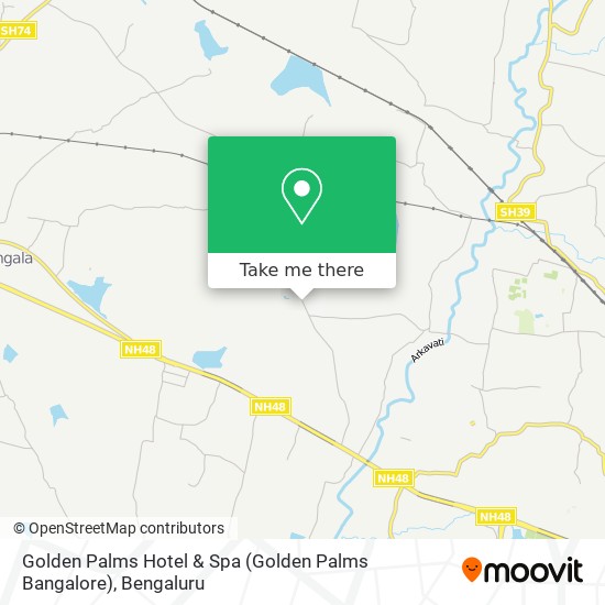 Golden Palms Hotel & Spa (Golden Palms Bangalore) map