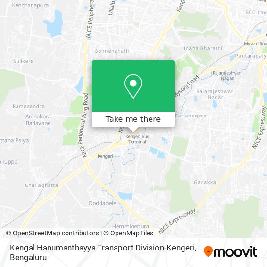 Kengal Hanumanthayya Transport Division-Kengeri map
