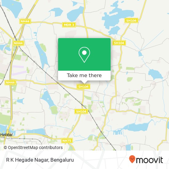 R K Hegade Nagar map