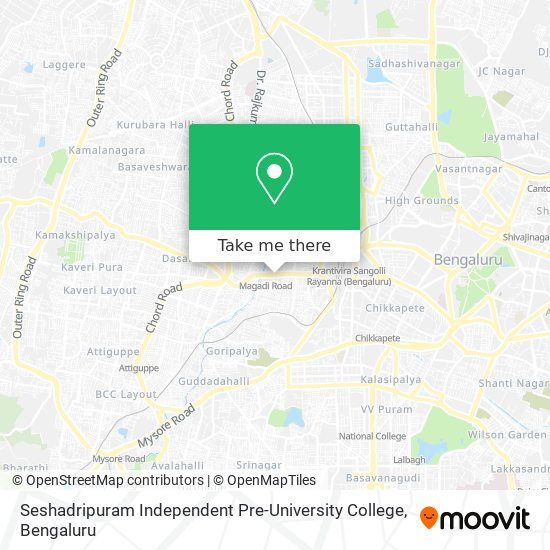 Seshadripuram Independent Pre-University College map