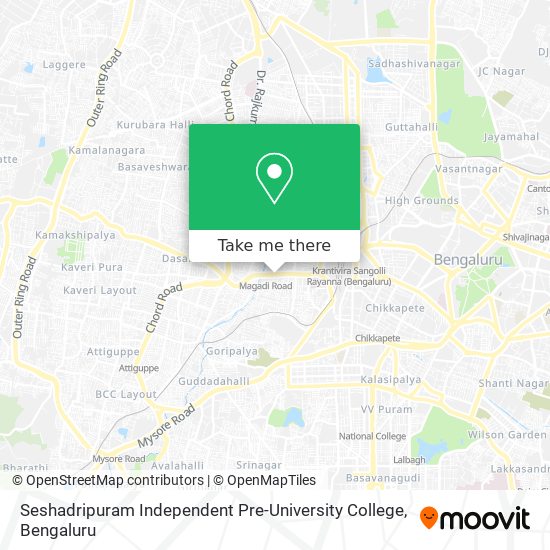 Seshadripuram Independent Pre-University College map