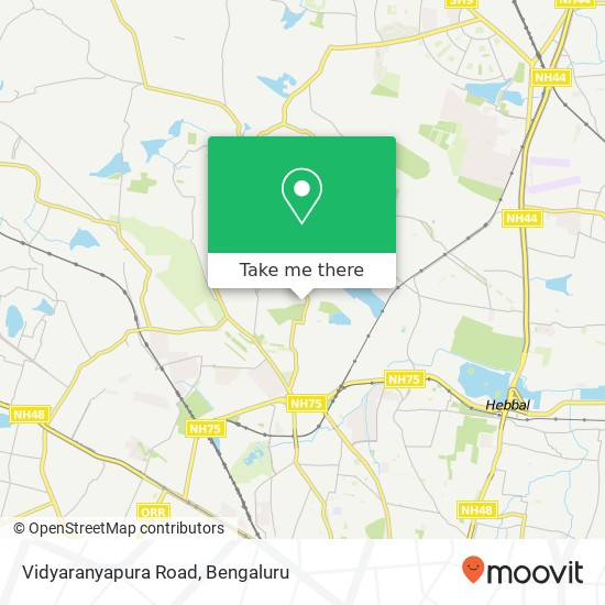 Vidyaranyapura Road map