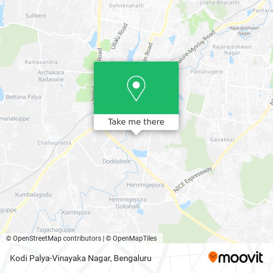 Kodi Palya-Vinayaka Nagar map