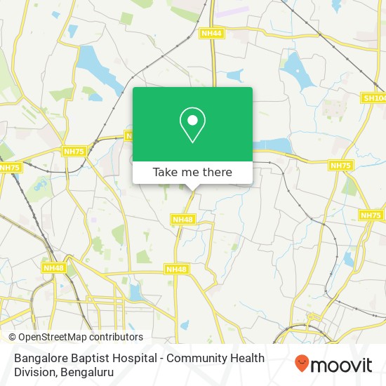Bangalore Baptist Hospital - Community Health Division map
