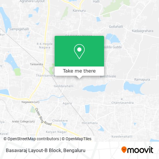 Basavaraj Layout-B Block map