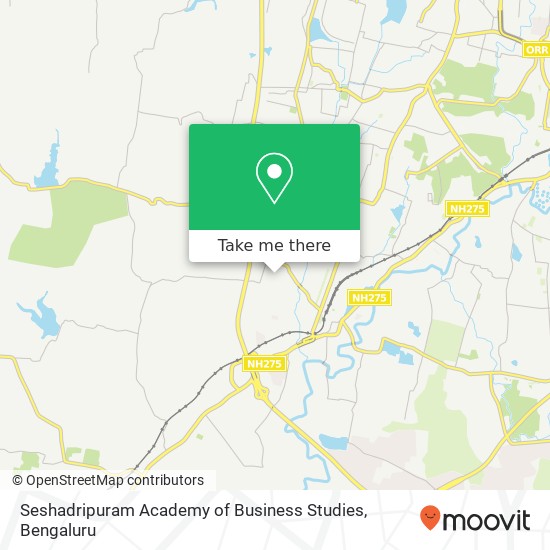 Seshadripuram Academy of Business Studies map