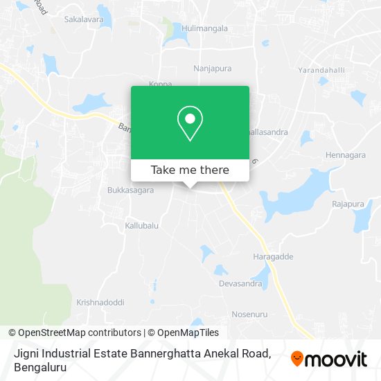 Jigni Industrial Estate Bannerghatta Anekal Road map