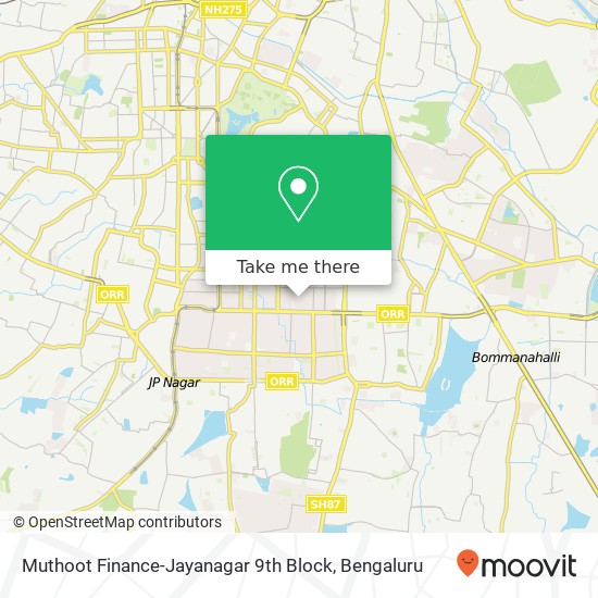 Muthoot Finance-Jayanagar 9th Block map